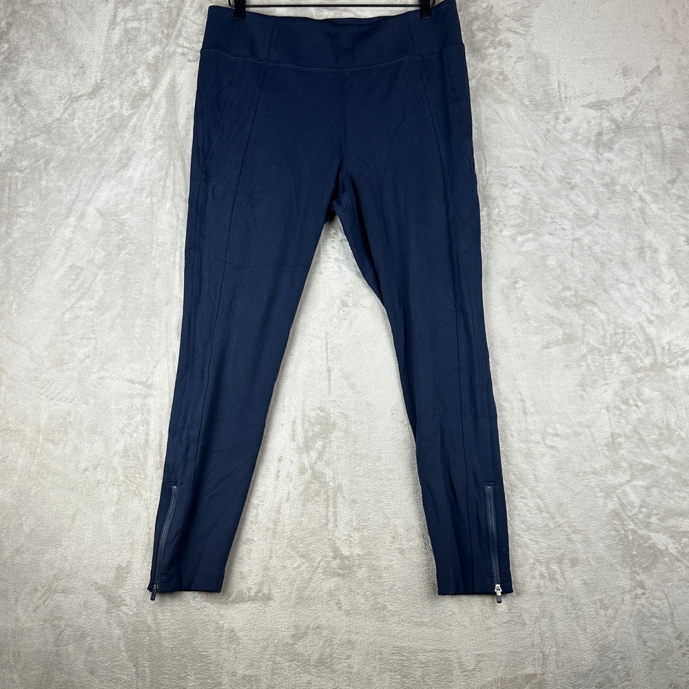 Athleta‎ Delancey Skyline High Rise Legging Navy Womens XL Blue Zip Ankle